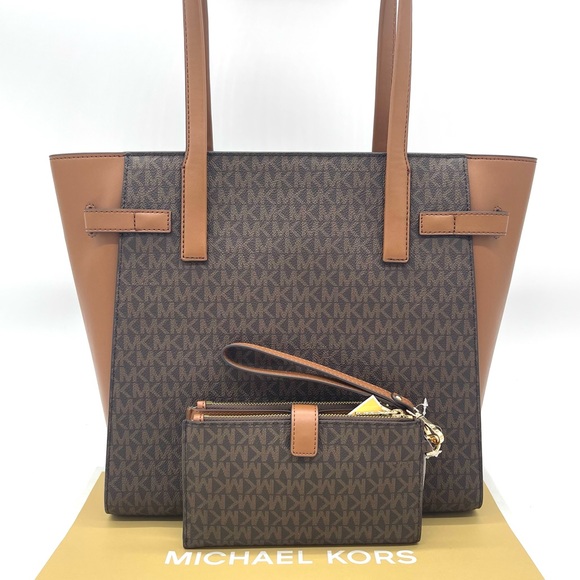 Michael Kors Carmen Large Tote Bag & Double Zip Wallet - Picture 4 of 13